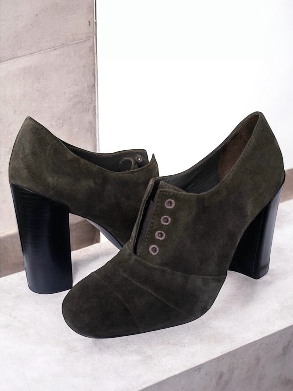 Tory Burch Pumps Stella Oxford Smoke Suede Leather